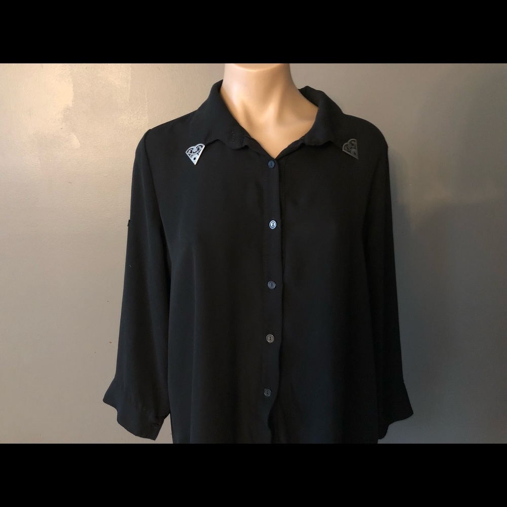 Black & Gold Button Down Shirt